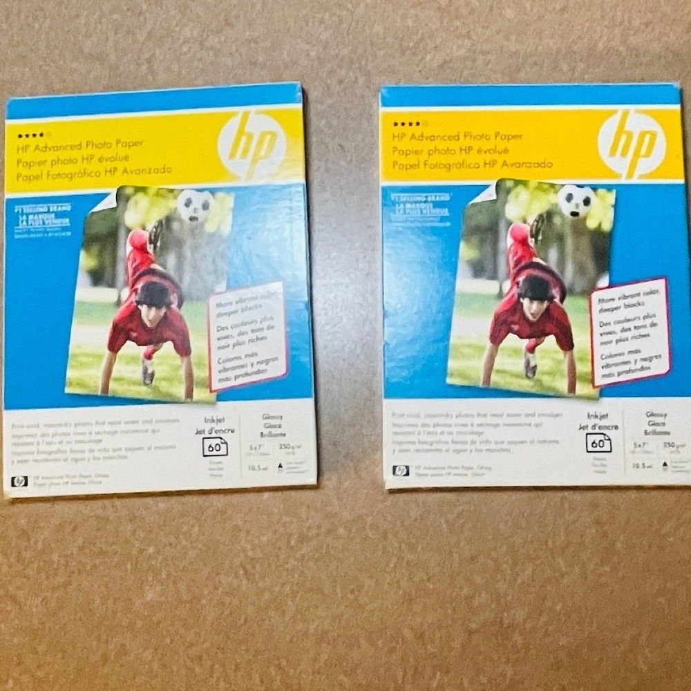 HP Advanced Photo Paper Glossy 5x7 120 Sheets Bundle Q8690A Inkjet 250g 66lb
